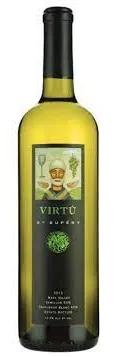 Bottle of St. Supery Virtuwith label visible