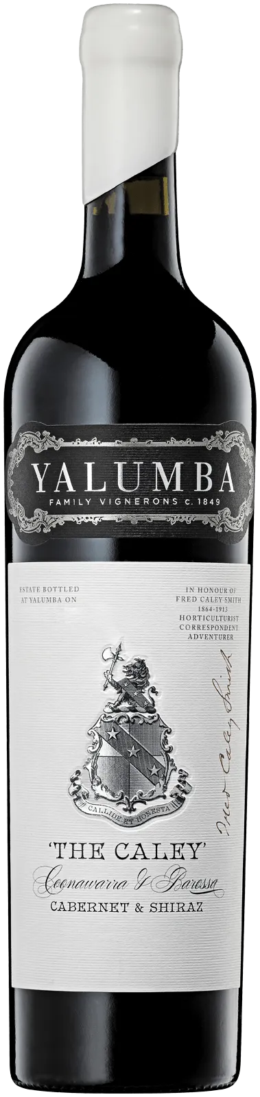 Bottle of Yalumba The Caley Cabernet - Shirazwith label visible