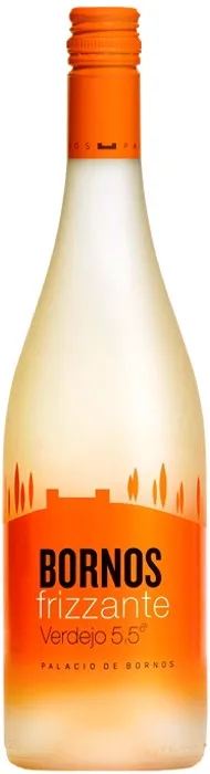 Bottle of Palacio de Bornos Verdejo 5,5° Frizzantewith label visible