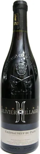 Bottle of Domaine Olivier Hillaire Châteauneuf-du-Papewith label visible