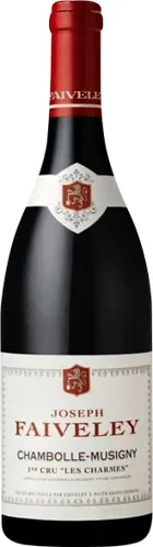 Bottle of Domaine Faiveley Les Fuées Chambolle-Musigny 1er Cruwith label visible