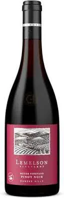 Bottle of Lemelson Vineyards Meyer Vineyard Pinot Noir from search results