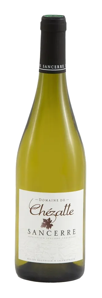 Bottle of Chezatte Sancerre Blancwith label visible