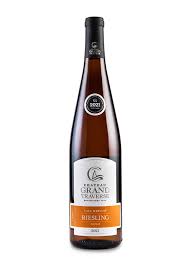 Bottle of Chateau Grand Traverse Late Harvest Rieslingwith label visible