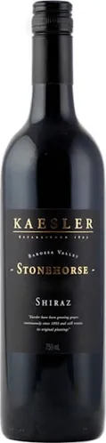 Bottle of Kaesler Stonehorse Shirazwith label visible