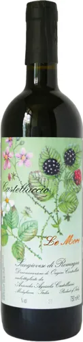 Bottle of Castelluccio Le More Sangiovese di Romagnawith label visible