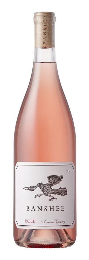 Bottle of Banshee Wines Roséwith label visible