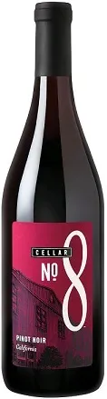 Bottle of Cellar No. 8 Pinot Noirwith label visible