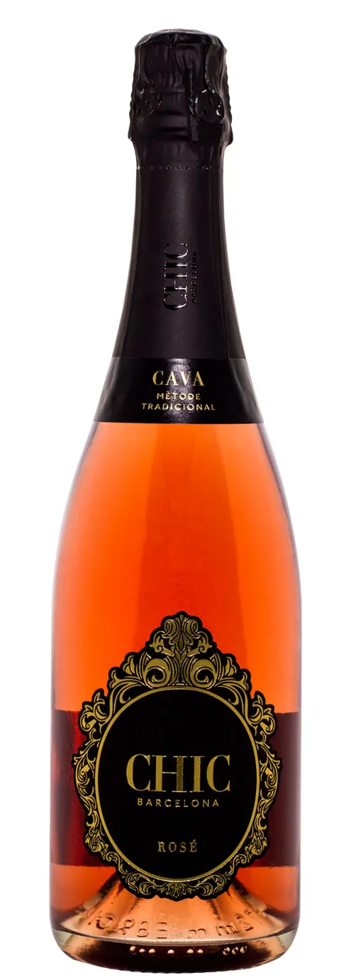 Bottle of Chic Barcelona Roséwith label visible