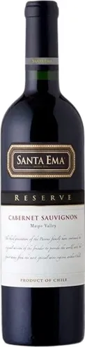 Bottle of Santa Ema Cabernet Sauvignon (Select Terroir Reserva)with label visible