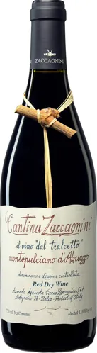 Bottle of Cantina Zaccagnini Montepulciano d'Abruzzo (Il Vino dal Tralcetto Riserva)with label visible