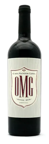 Bottle of Casa Santos Lima OMG Redwith label visible