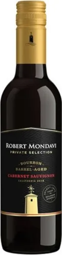 Bottle of Robert Mondavi Private Selection Cabernet Sauvignon Aged in Bourbon Barrelswith label visible