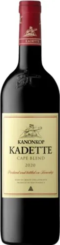 Bottle of Kanonkop Kadette Cape Blendwith label visible