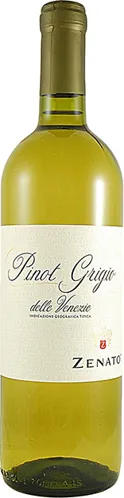 Bottle of Zenato Pinot Grigiowith label visible