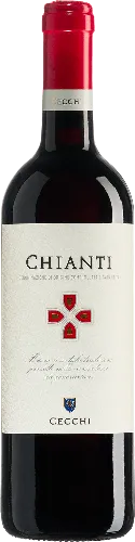Bottle of Cecchi Chiantiwith label visible