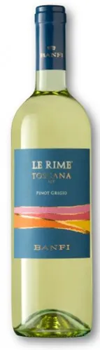 Bottle of Banfi Le Rime (Pinot Grigio - Chardonnay)with label visible