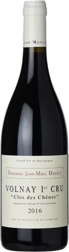 Bottle of Domaine Jean-Marc Bouley Volnay 1er Cru 'Clos des Chênes'with label visible