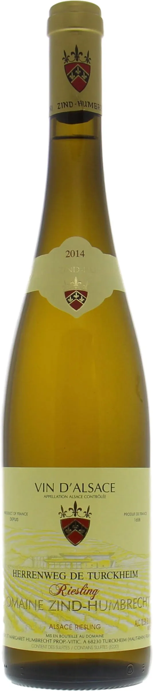 Bottle of Domaine Zind Humbrecht Riesling Herrenweg De Turckheim from search results