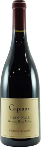 Bottle of Capiaux Cellars Widdoes Vineyard Pinot Noirwith label visible