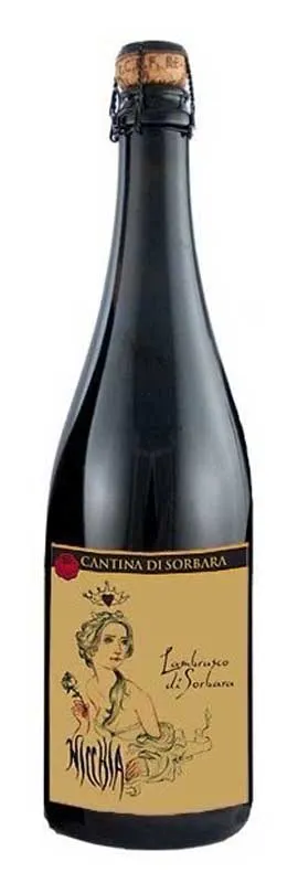 Bottle of Carafoli Nicchia Lambrusco di Modenawith label visible