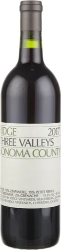 Bottle of Ridge Vineyards Three Valleys from search results