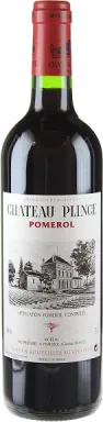 Bottle of Château Plince Pomerolwith label visible