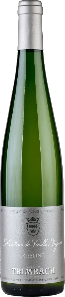 Bottle of Trimbach Riesling Alsace Sélection de Vieilles Vigneswith label visible