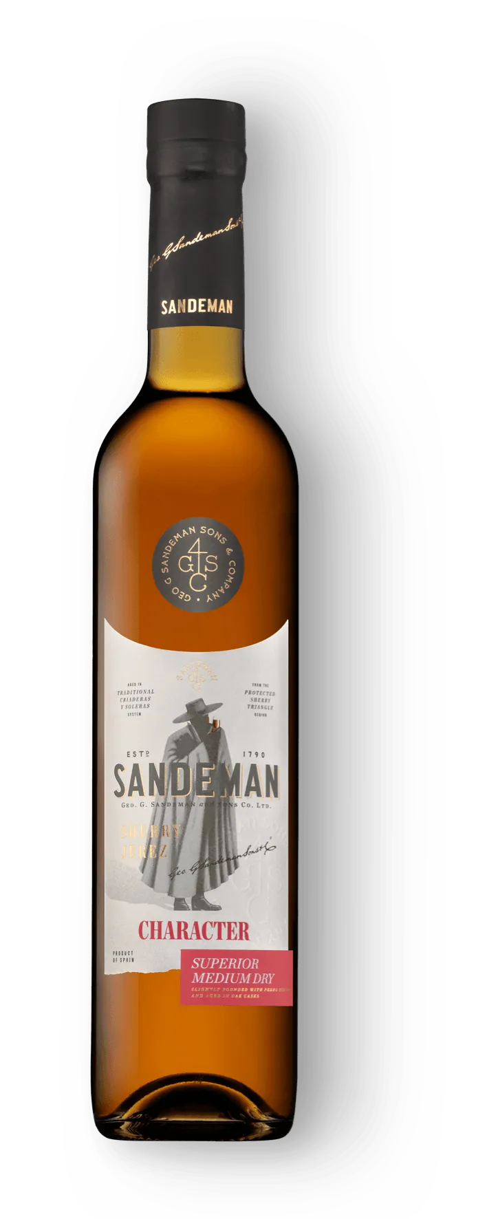 Bottle of Sandeman Character Medium Dry Amontillado Sherry from search results