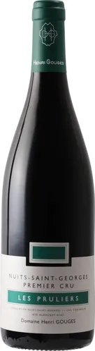 Bottle of Domaine Henri Gouges Les Pruliers Nuits-Saint-Georges 1er Cruwith label visible