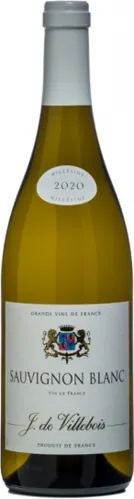 Bottle of J. de Villebois Sauvignon Blanc Val de Loirewith label visible