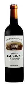 Bottle of Chateau Tauzinat l'Hermitage Saint-Émilion Grand Cruwith label visible