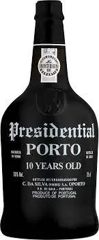 Bottle of C. da Silva Presidential 10 Years Tawny Portowith label visible
