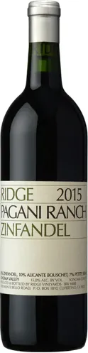 Bottle of Ridge Vineyards Pagani Ranch Zinfandel from search results