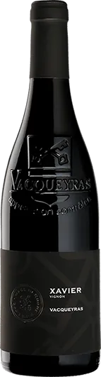 Bottle of Xavier Vignon Vacqueyraswith label visible