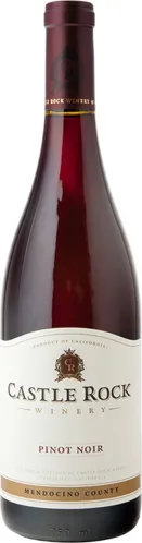 Bottle of Castle Rock Winery Mendocino County Pinot Noirwith label visible
