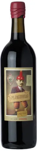 Bottle of Plungerhead Old Vine Zinfandelwith label visible