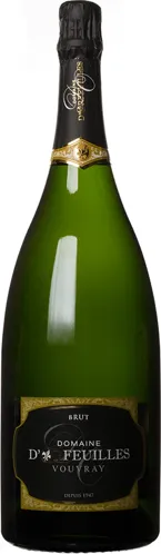 Bottle of Domaine d'Orfeuilles Vouvray Brutwith label visible