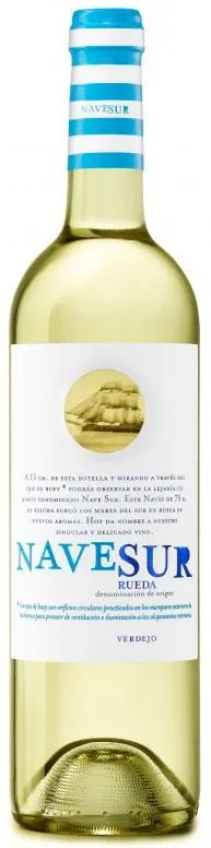 Bottle of Cuatro Rayas Nave Sur Verdejowith label visible