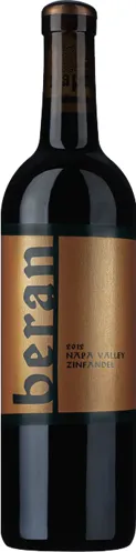 Bottle of Beran Napa Valley Zinfandelwith label visible