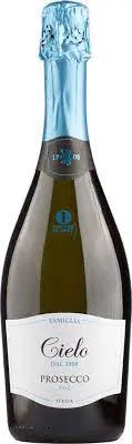 Bottle of Cielo e Terra Prosecco Brutwith label visible