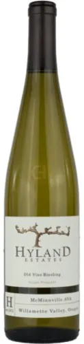 Bottle of Hyland Estates Single Vineyard Old Vine Rieslingwith label visible