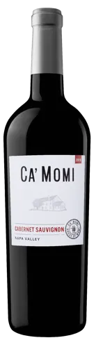 Bottle of Ca' Momi Cabernet Sauvignonwith label visible