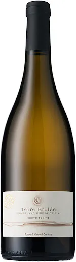 Bottle of Vincent Careme Terre Brûlée 'Le Blanc'with label visible