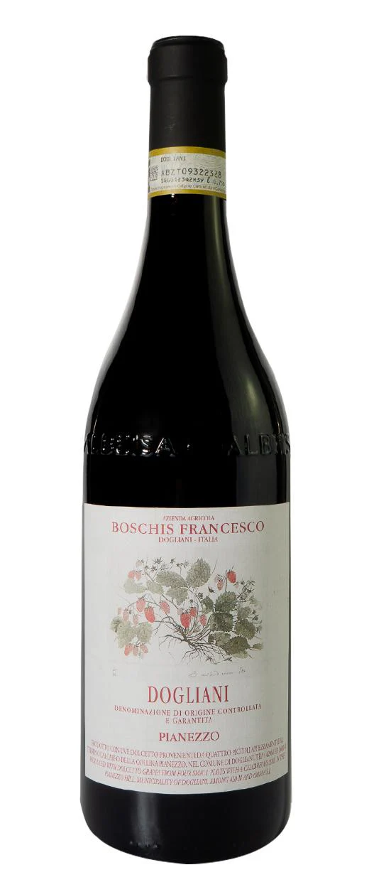 Bottle of Francesco Boschis Vigne in Pianezzo Doglianiwith label visible