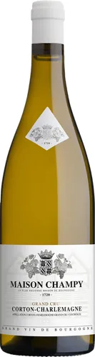 Bottle of Maison Champy Corton-Charlemagne Grand Cruwith label visible