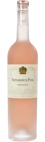 Bottle of Notorious Pink Grenache Roséwith label visible