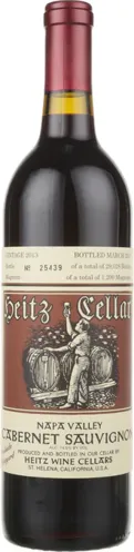Bottle of Heitz Cellar Trailside Vineyard Cabernet Sauvignonwith label visible