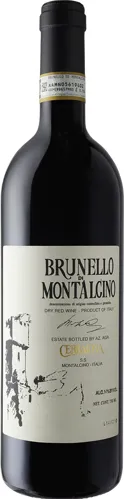 Bottle of Cerbaiona Brunello di Montalcinowith label visible
