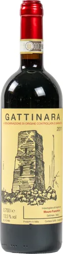 Bottle of Mauro Franchino Gattinarawith label visible